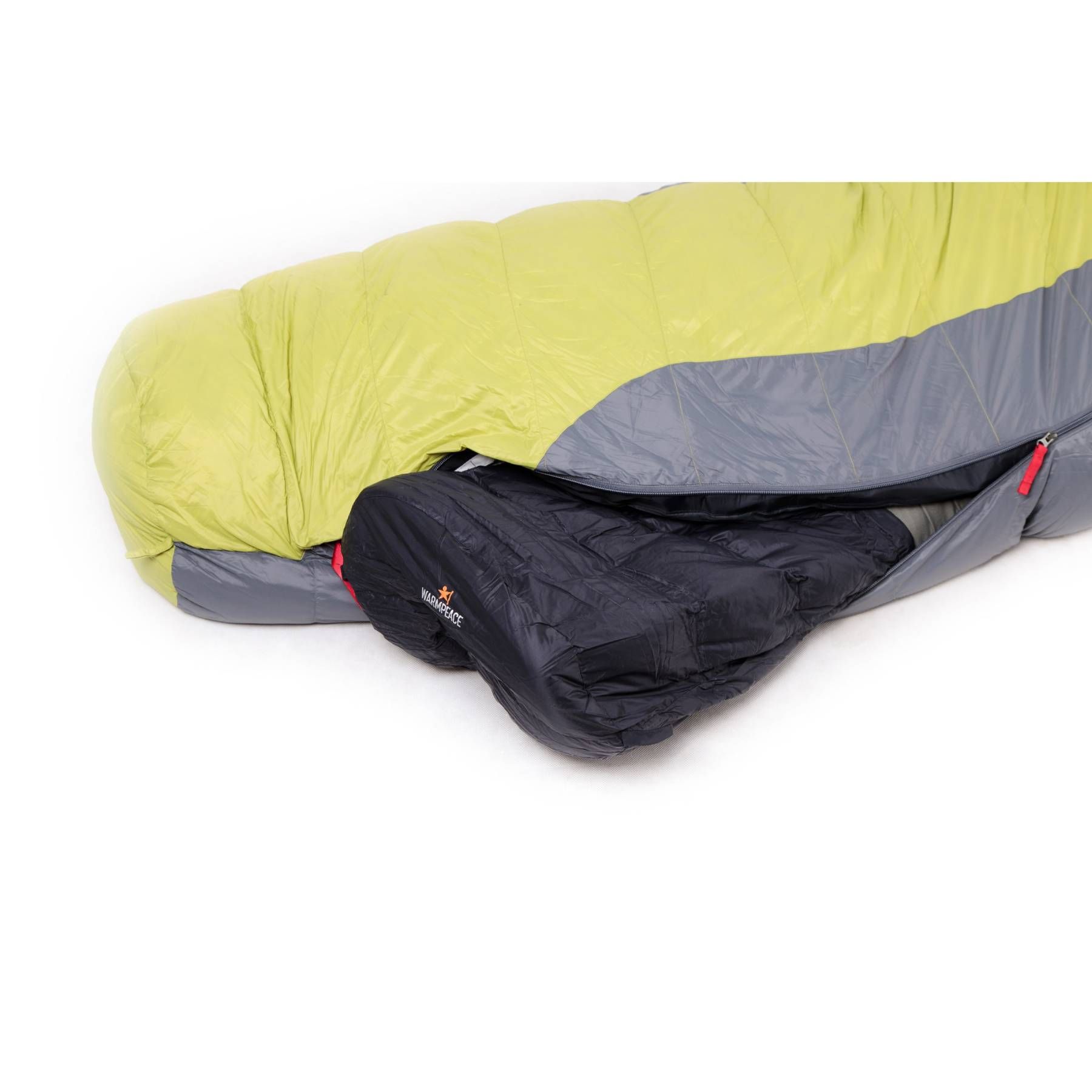 Warmpeace Foot Warmer down insulation In use