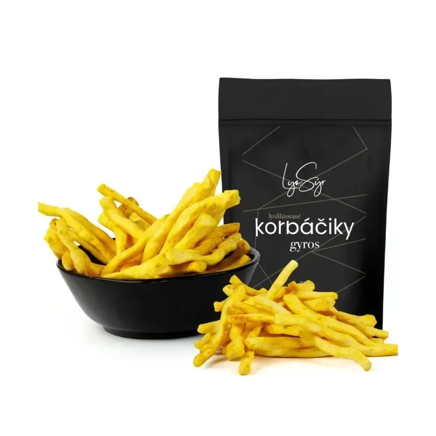 Lyofilizované pařené sýrové nitě Gyros