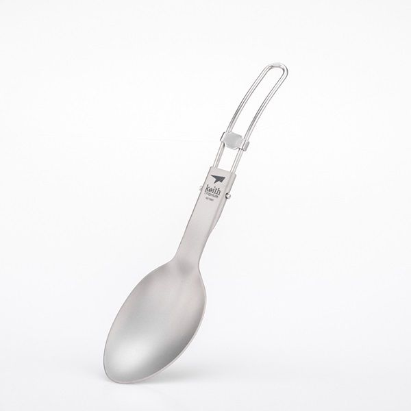 Kvalitně zpracovaná skládací titanová lžíce s pořádnou naběračkou Keith Titanium Folding Spoon