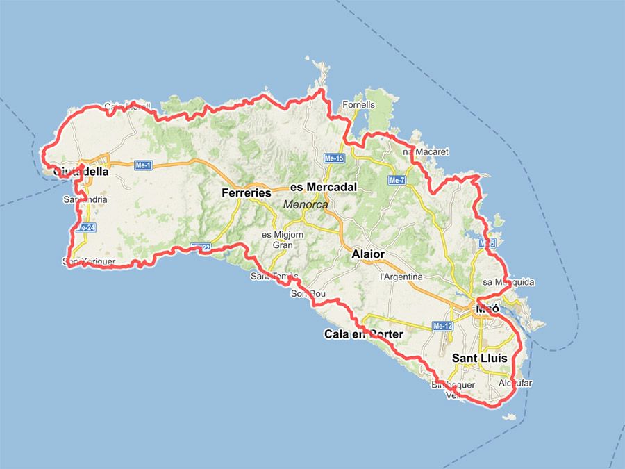 Mapa-dalkovy-trek-Menorka-GR223
