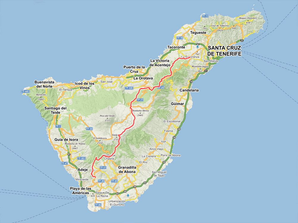 Mapa-dalkovy-trek-Tenerife-GR131