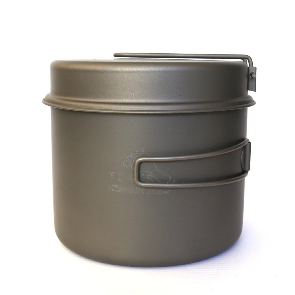 Toaks Pot 1600 ml titanium ultralight pot with pan