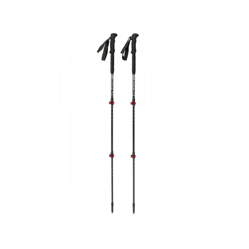 Yate Carbon Trek Poles Three-piece telescopic poles with extended foam handle
