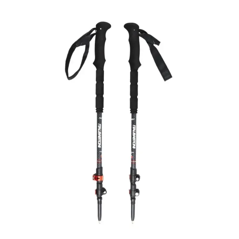 Yate Carbon Trek Poles Three-piece telescopic poles with extended foam handle