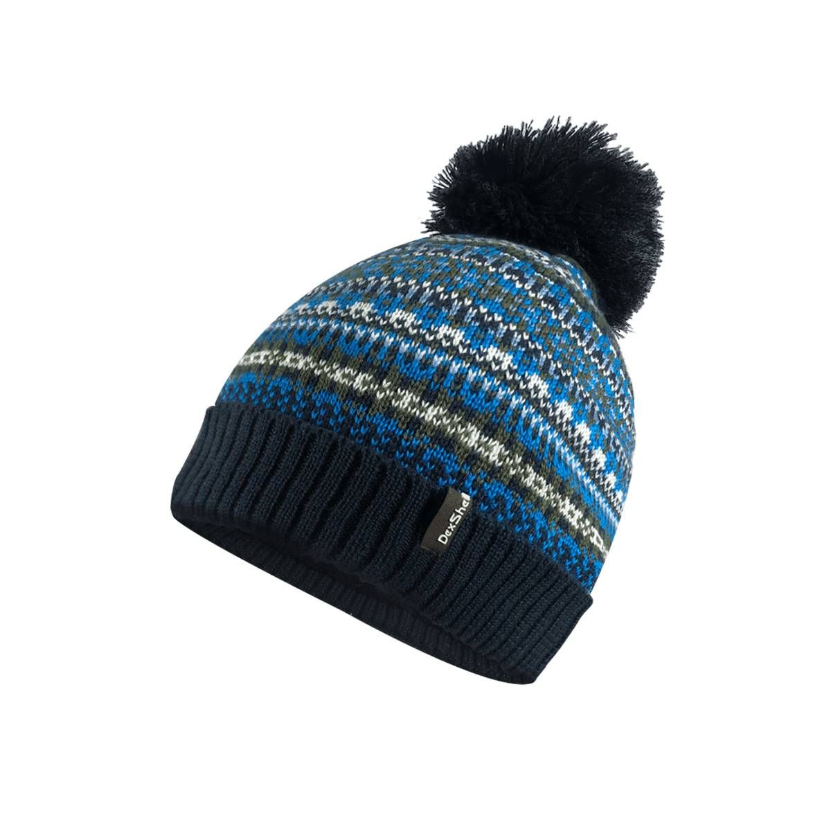 DexShell Beanie Fair Isle Blue Bohemian