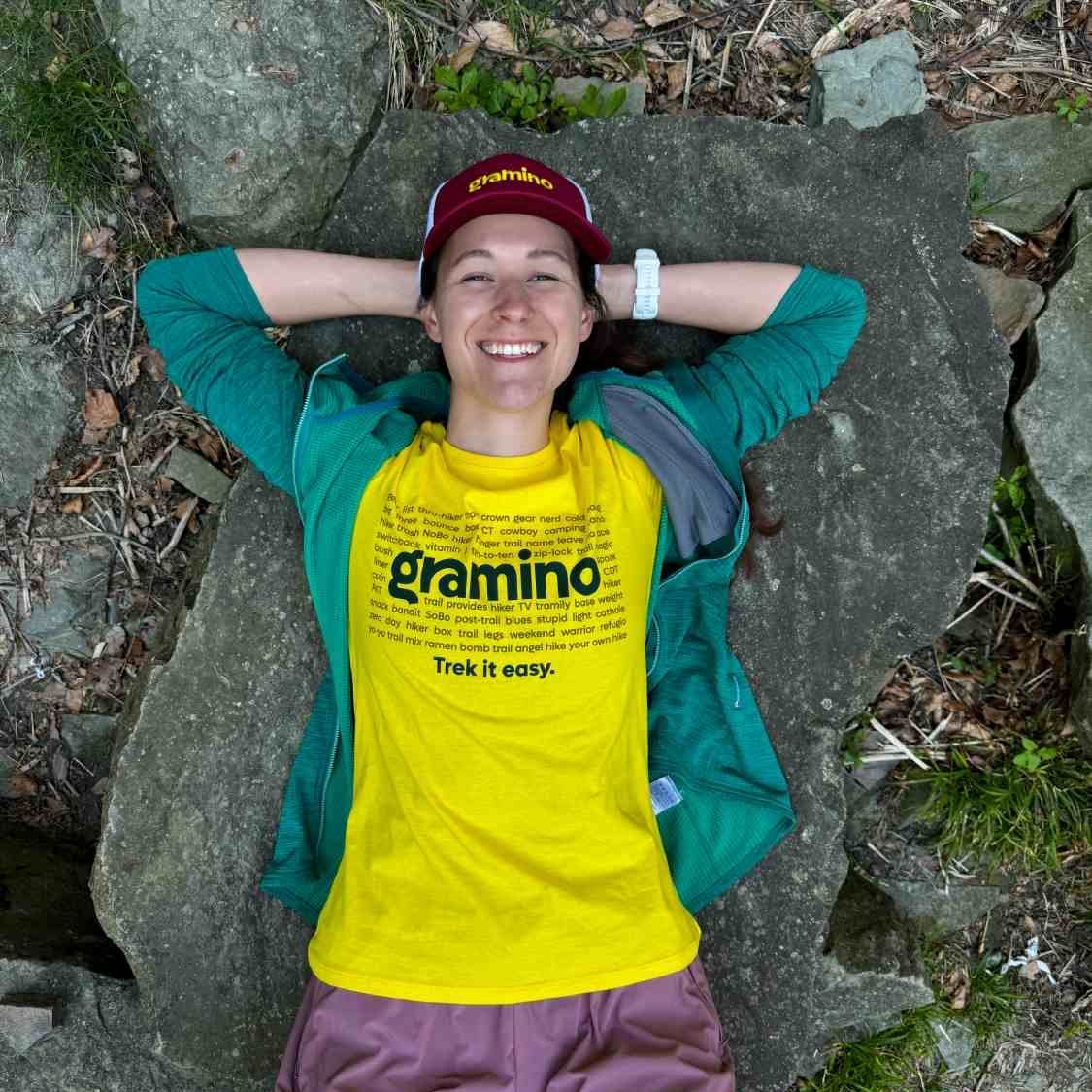 Originální tričko značky Gramino s tématikou dálkových treků a ultralightu.