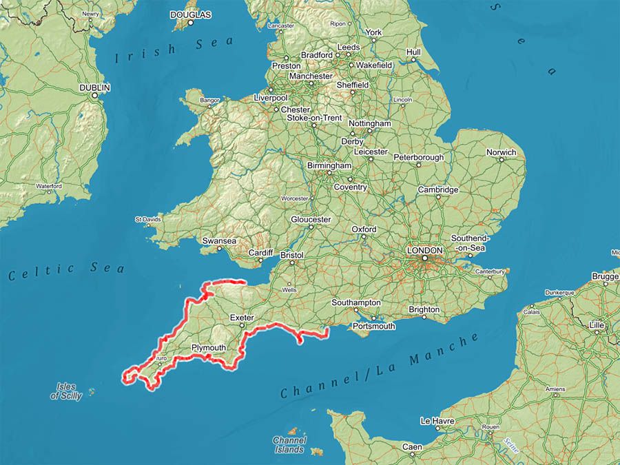 Dalkovy-trasa-The-South-West-Coast-Path-mapa