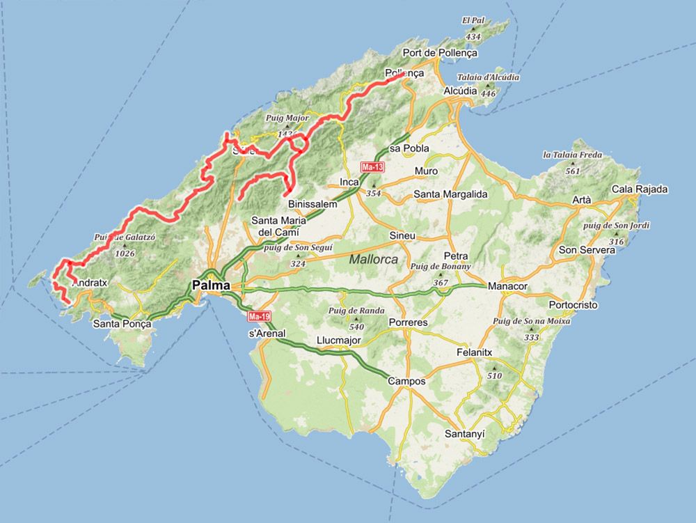 Mapa-dalkovy-trek-Mallorka-GR221